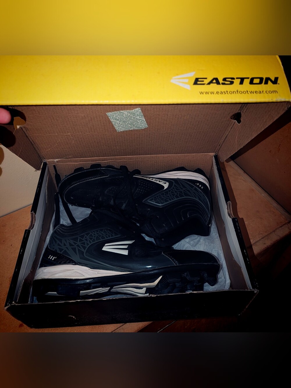 Easton Black and White Men's Athletic Cleats (Baseball/Softball)
